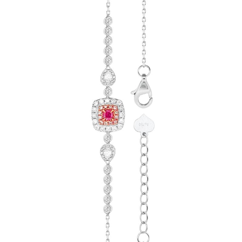 Cerise Pink Diamond Bracelet